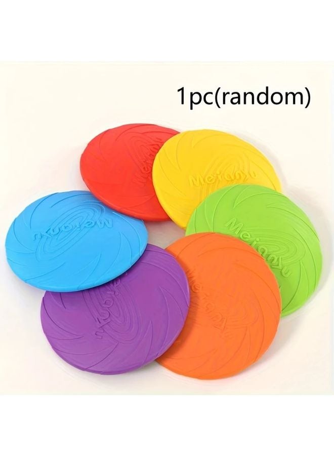 7.09 Inch Silicone Flying Disc Durable Chew Resistant Dog Toy for Outdoor Training - Image 1