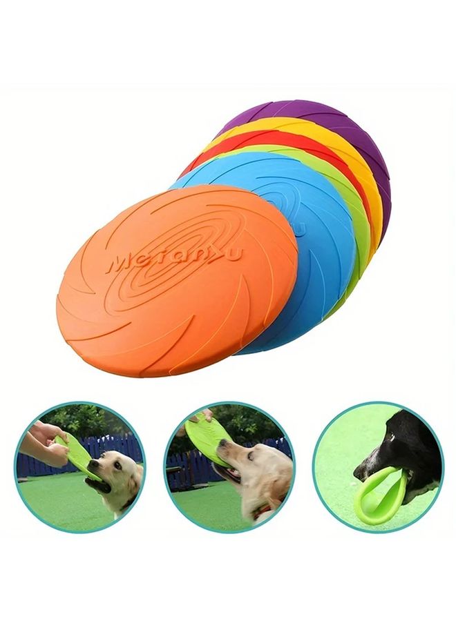7.09 Inch Silicone Flying Disc Durable Chew Resistant Dog Toy for Outdoor Training - Image 2