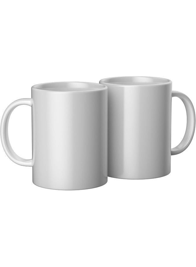 Cricut Beveled Blank Mug Ceramic-Coated Dishwasher & Microwave Safe Mug To Decorate Mug Press & Infusible Ink Compatible 15 Oz Sublimation Mug Ideal For Crafts And Printing White - 2Pcs - Image 1
