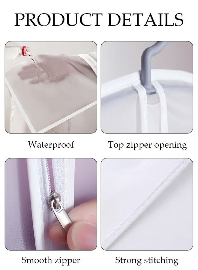HOMESTAR 10 Pack Clear Garment Bags for Hanging Clothes with Full Zipper, Dust Proof Clothes Bag Travel Hanging Garment Bags for Closet Storage, Suit Bags for Long Clothes - Image 5