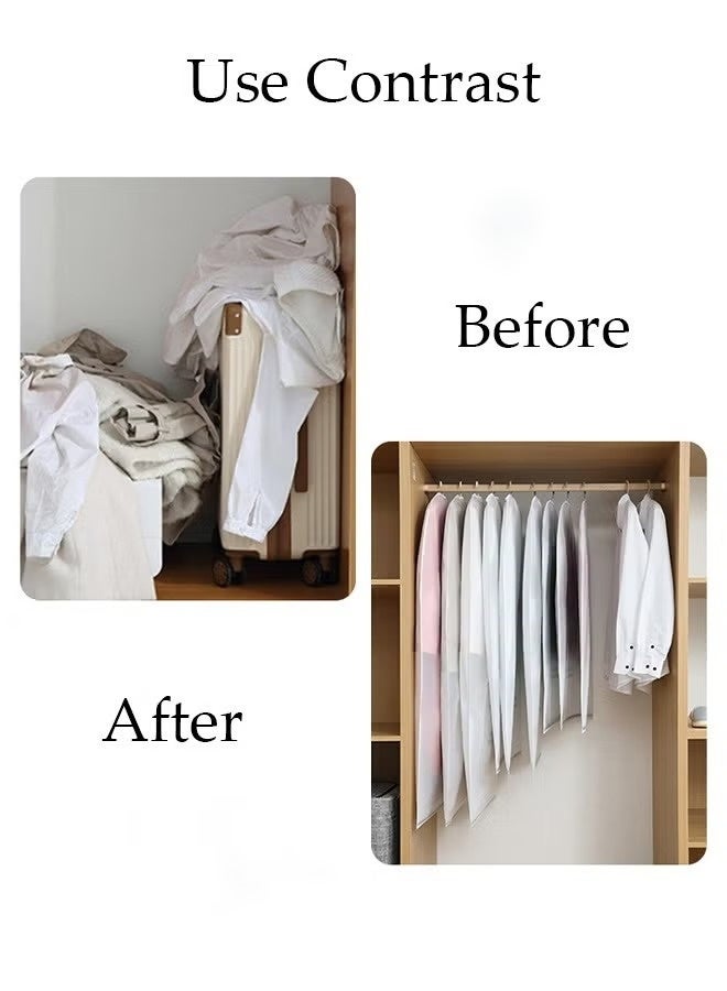 HOMESTAR 10 Pack Clear Garment Bags for Hanging Clothes with Full Zipper, Dust Proof Clothes Bag Travel Hanging Garment Bags for Closet Storage, Suit Bags for Long Clothes - Image 4