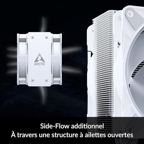 ARCTIC Freezer 36 A-RGB - Single-Tower CPU Cooler with Push-Pull, Two Pressure-optimised 120 mm P Fans and ARGB Lighting, Fluid Dynamic Bearing, 200–2000 RPM, 4 Heatpipes, incl. MX-6 Thermal Compound - Image 4