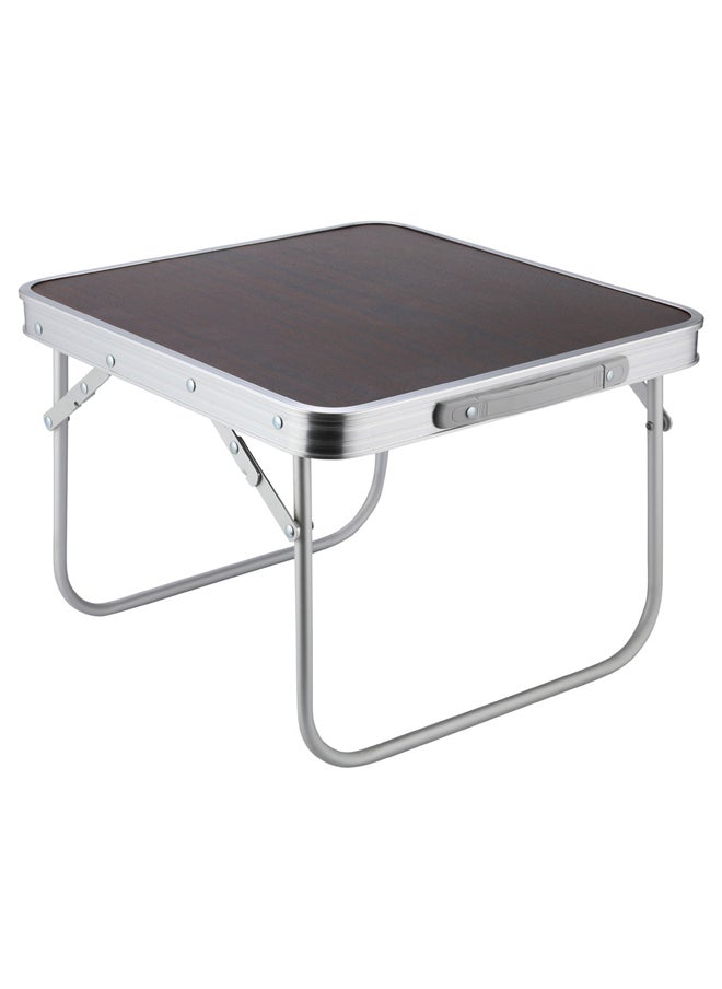 AL SANIDI Folding Aluminum Table, Brown, 40x40x29 Cm  - Image 1