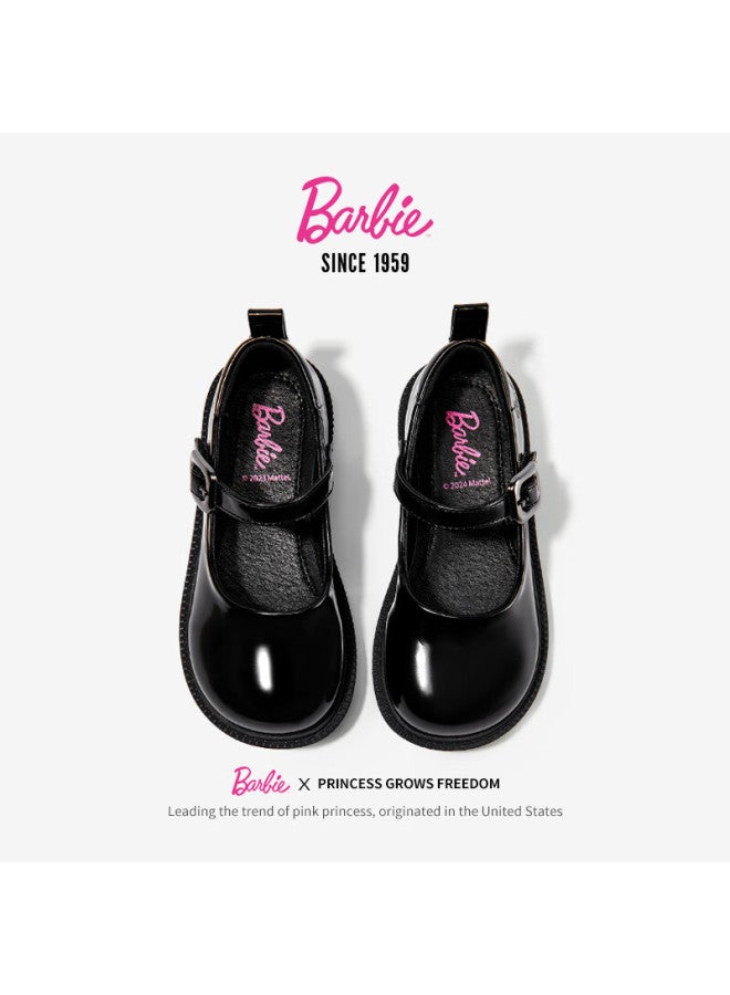 Barbie Babi Children's Shoes, Spring And Autumn Kids' Leather Shoes, Girls' Children's Day Black Leather Shoes, Performance Shoes, Da6267 Black, Size 31 - Image 2