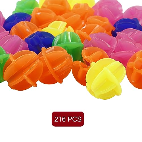 Hitefu 216PCS Bicycle Spoke Beads Assorted Color Plastic Clip Beads Spoke Decoration for Bike Wheel Spokes - Image 2