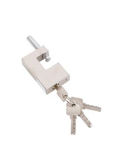 LAWAZIM Security Padlock -80mm- Heavy-Duty Monoblock Lock with High-Security 4 Key System, Durable Padlock for Home, Office & Apartment Doors Gates & Storage Reliable for Residential & Commercial Use  - Image 1