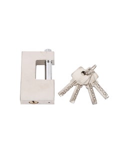 LAWAZIM Security Padlock -80mm- Heavy-Duty Monoblock Lock with High-Security 4 Key System, Durable Padlock for Home, Office & Apartment Doors Gates & Storage Reliable for Residential & Commercial Use  - Image 2