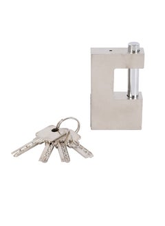 LAWAZIM Security Padlock -80mm- Heavy-Duty Monoblock Lock with High-Security 4 Key System, Durable Padlock for Home, Office & Apartment Doors Gates & Storage Reliable for Residential & Commercial Use  - Image 3