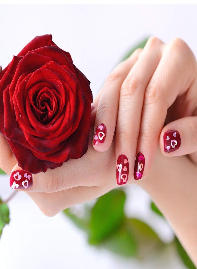 Maitys 12 Boxes Valentine's Day Nail Glitter Heart Nail Sequins Holographic Red Pink Heart and Hollow Heart Lip Sequins 3D fingernail Laser Flakes for Women Girls Makeup fingernail Decoration(Vivid Color) - Image 5