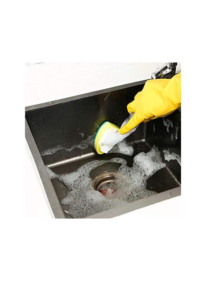 promass 6 Pieces Dish Wands Set Include 1 Dish Wands and 5 Refill Replacement Heads Soap Dish Wand Sponge for Kitchen Sink Cleaning Brush - Image 5