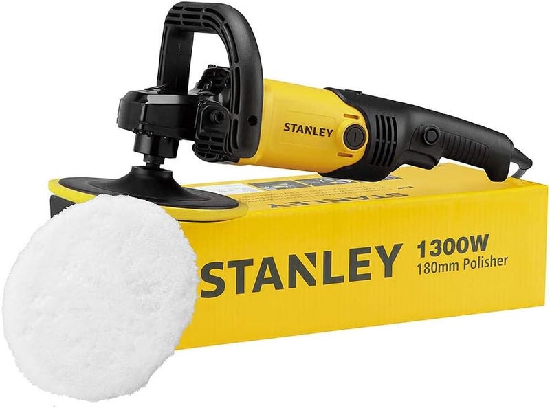 ستانلي آلة تلميع 1300 واط 180 مم، أصفر/أسود - Sp137-B5، ضمان لمدة عامين - Image 5