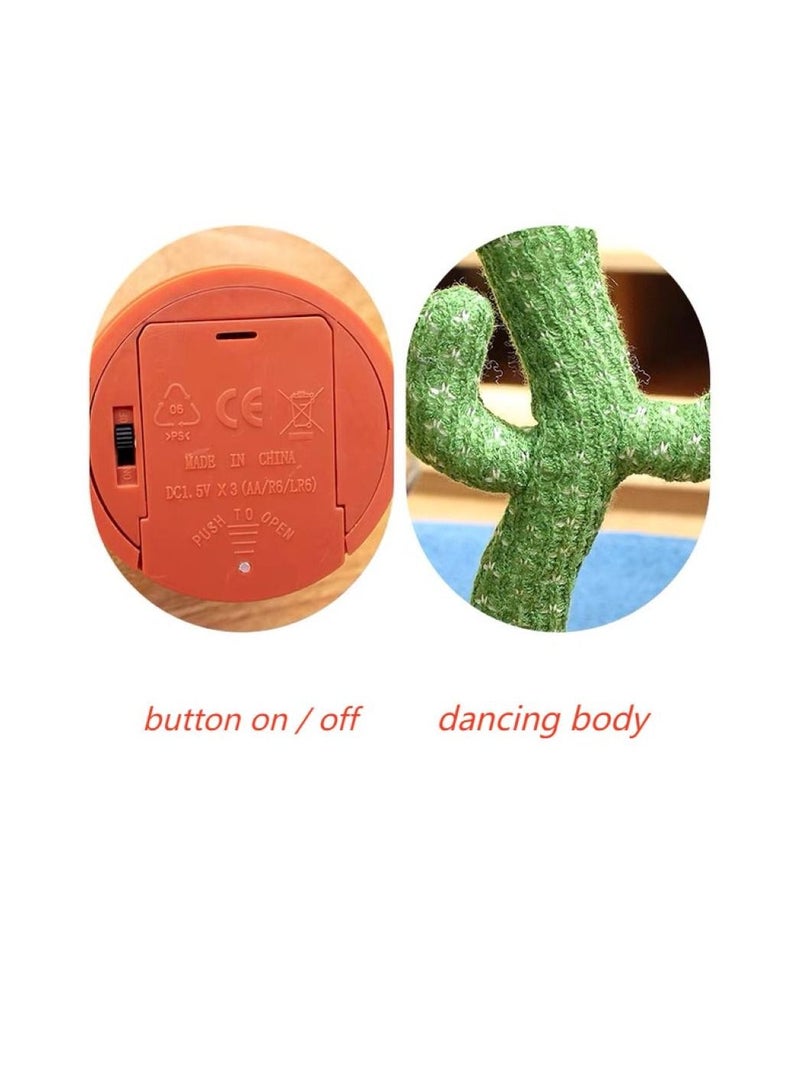 general Fashion Kids Toy Cactus Dancing Singing Repeat Speaking Electric Plant Cute Dolls - Image 4