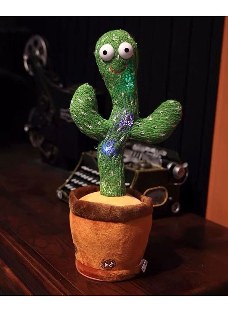general Fashion Kids Toy Cactus Dancing Singing Repeat Speaking Electric Plant Cute Dolls - Image 2