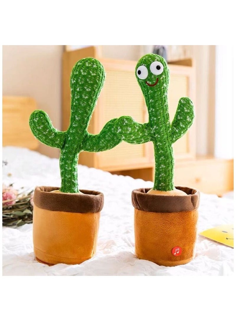 general Fashion Kids Toy Cactus Dancing Singing Repeat Speaking Electric Plant Cute Dolls - Image 3