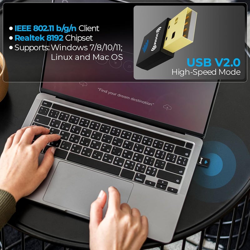 FOXIN Nano 300 mbps Wireless USB Wi-Fi Adapter for PC, Desktop, Laptop | Mini WiFi Dongle Compatible with Windows, Mac Os & Linux Kernel | Advanced Security WPA/WPA2 encryption Standards | 300 mbps - Image 4