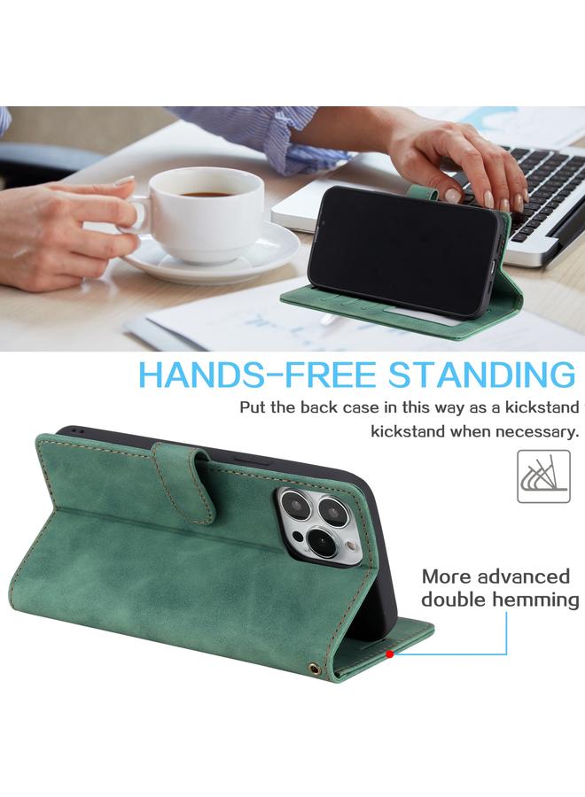 زبون جراب لهاتف iPhone 13 Pro Max مصنوع من الجلد المقاوم للسرقة مع قلاب أفقي لهاتف iPhone13 Pro Max - Image 5