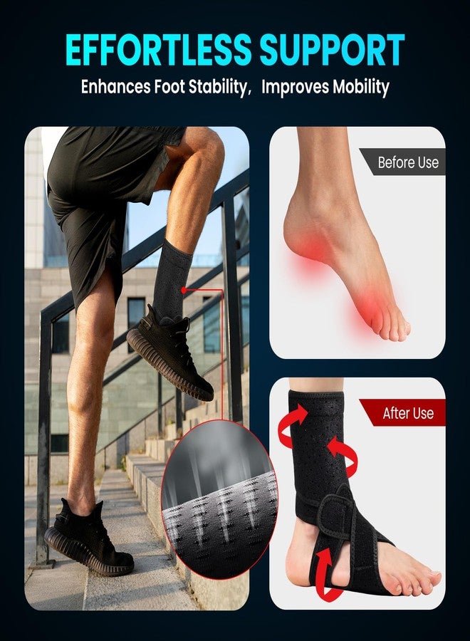 Welnove Drop Foot Brace with Arch Support, Breathable AFO Ankle Brace for Walking, Relieves Instability of Lower Limbs by Foot Drop, MS, TBI, Spinal Cord Injury, Cerebral Palsy (Black, Breathable) - Image 5