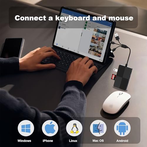 Ardaddyn 8-in-1 Memory Card Reader with 3 USB Ports, Lightning/USB-C/USB-A Adapter for iPhone/Android/PC/Mac, Supports SD/TF/MS/CF/XD Card & OTG for Photo/Video Transfer - Image 5