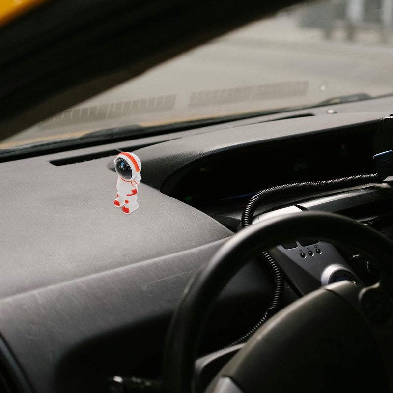 Astronaut Mini Car Compass Orange Portable Dashboard Mount Vehicle Navigation Decor - Image 5