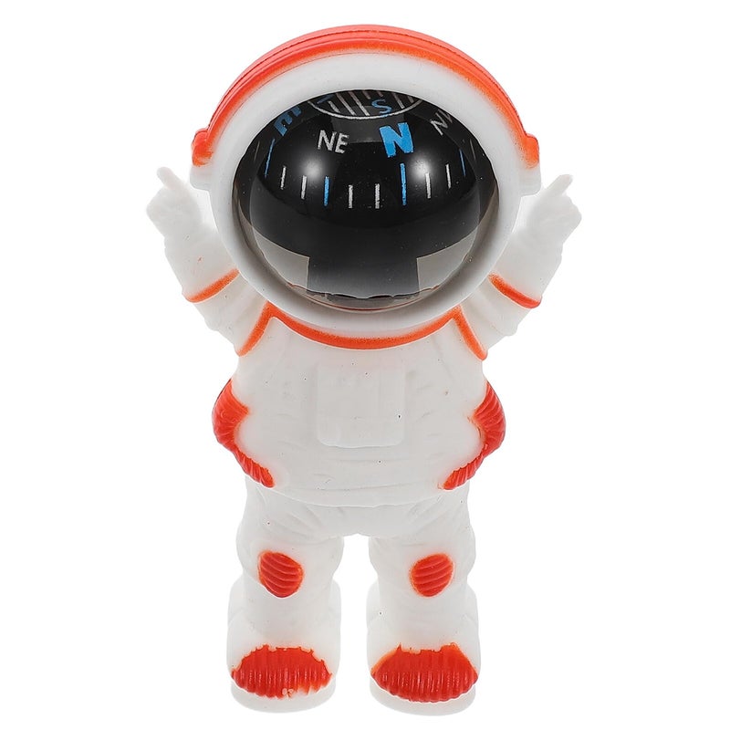 Astronaut Mini Car Compass Orange Portable Dashboard Mount Vehicle Navigation Decor - Image 2