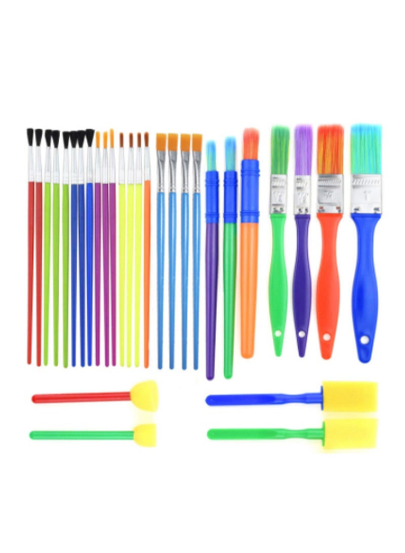 Children's Painting Graffiti Sponge Brush 30 Brushes Set - Image 1
