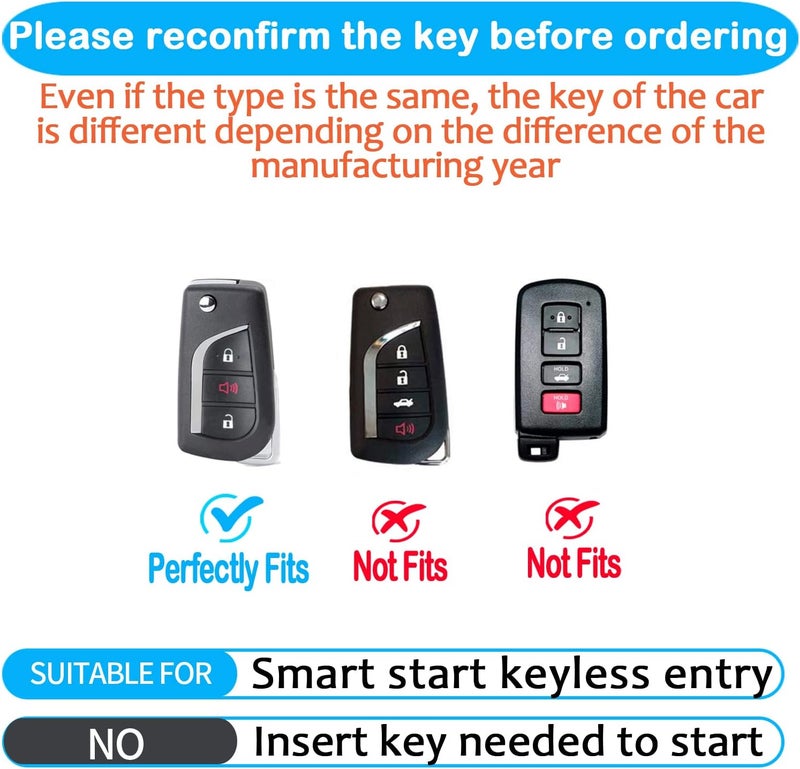 Sindeda Toyota Key Fob Cover with Keychain - Image 2
