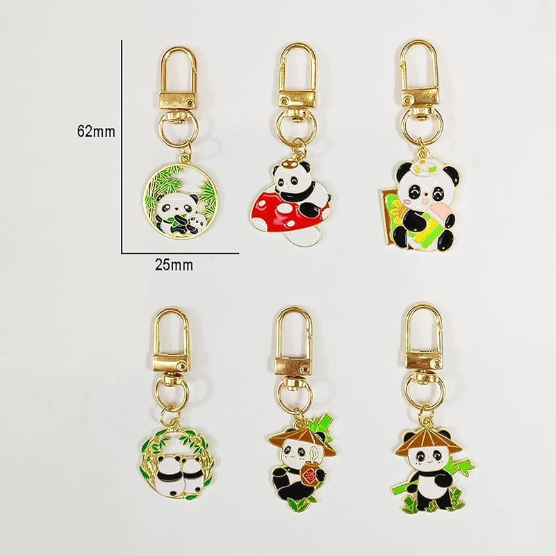 6Pcs Adorable Key Chains Women Cute Keychains Pack, Personalized Bag Charm Enamel Anime Cartoon Charms For Purse - Image 4