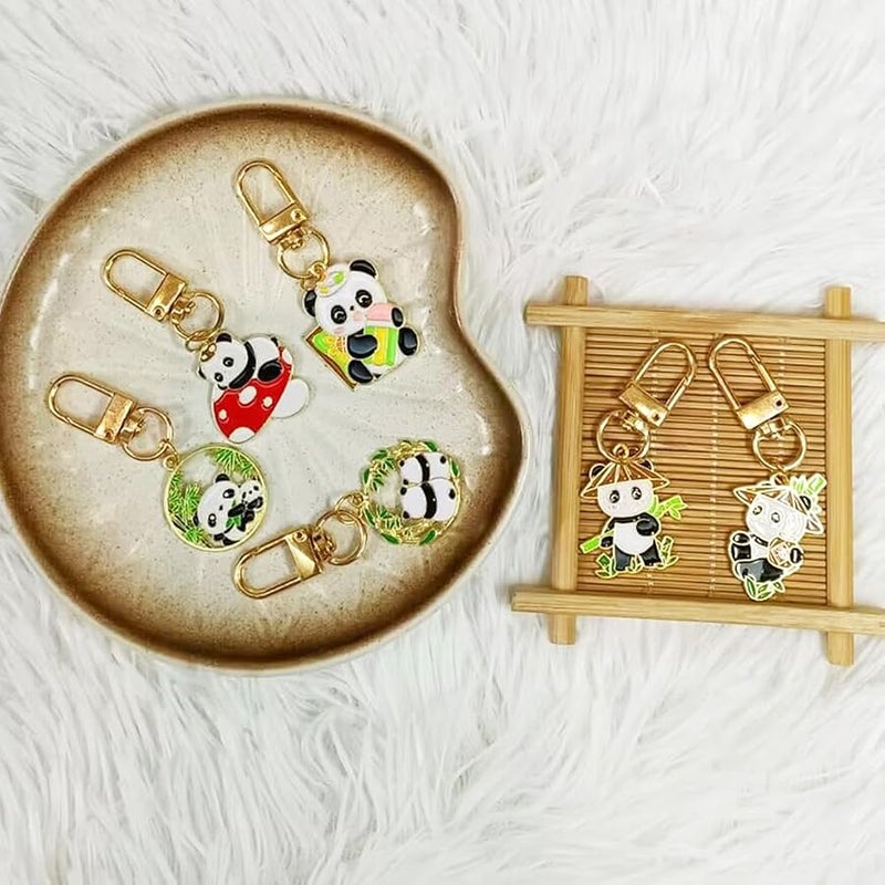 6Pcs Adorable Key Chains Women Cute Keychains Pack, Personalized Bag Charm Enamel Anime Cartoon Charms For Purse - Image 3