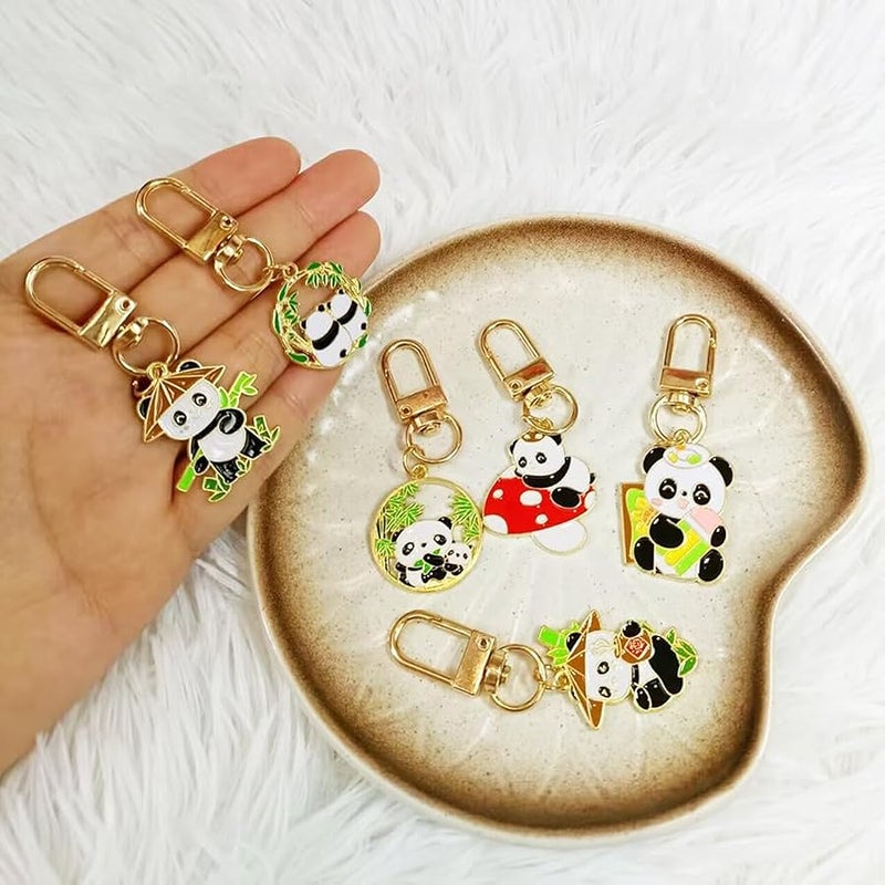 6Pcs Adorable Key Chains Women Cute Keychains Pack, Personalized Bag Charm Enamel Anime Cartoon Charms For Purse - Image 2