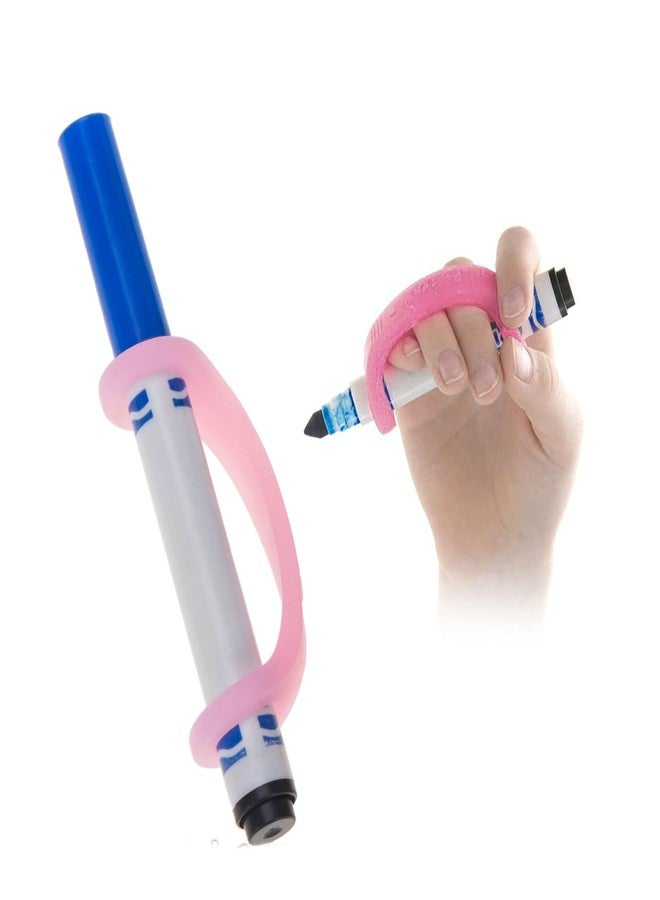 EaZyHold Art Pack - Silicone Adaptive Universal Cuff for Hand Grip Support, Daily Living Mobility Aid, Secure Hold on Pencils, Paint Brushes, Markers, Makeup - 4 Pack - Image 5