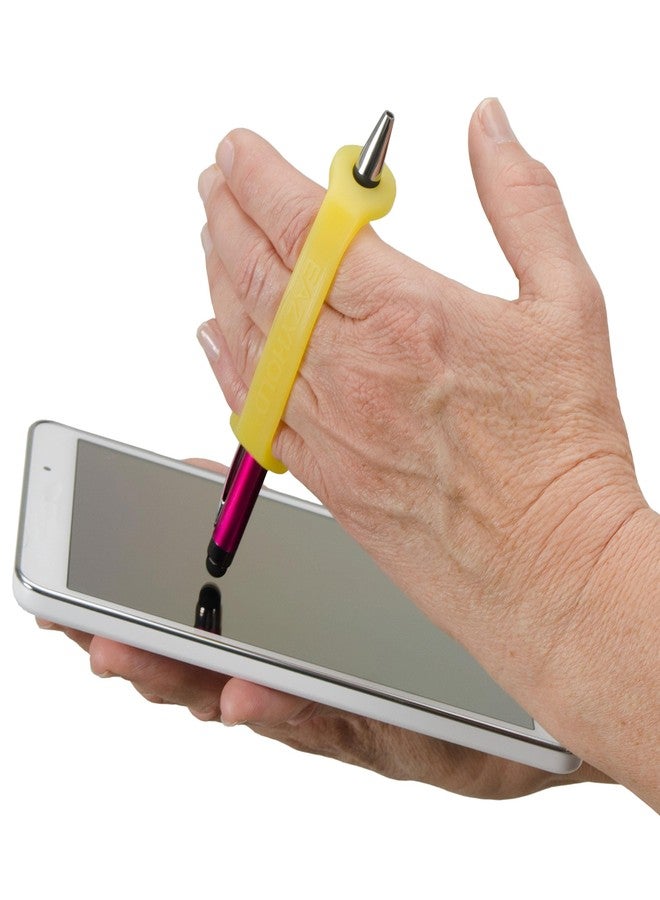 EaZyHold Art Pack - Silicone Adaptive Universal Cuff for Hand Grip Support, Daily Living Mobility Aid, Secure Hold on Pencils, Paint Brushes, Markers, Makeup - 4 Pack - Image 3