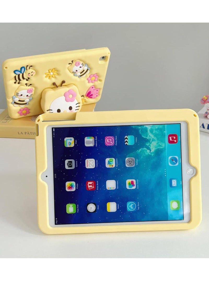 Kids Case Compatible with iPad 9th/8th/7th Generation 10.2 Inch 2021/2020/2019 / Air 10.5 2019 / Pro 10.5 Inch 2017, Shockproof Silicone with Stand iPad 9th 8th 7th Generation Case iPad 10.2 Case Kickstand Cute Shockproof Protective Tablet Cover iPad Case 10.2 inch for Kids - Image 2