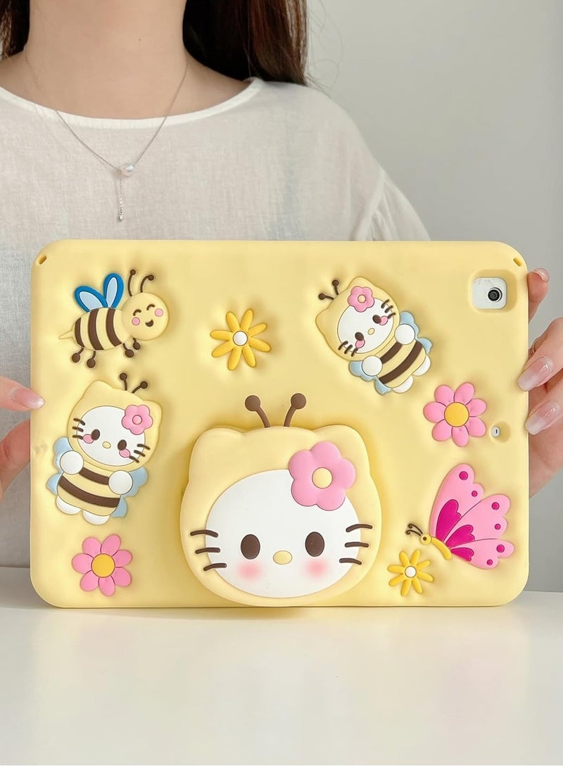 Kids Case Compatible with iPad 9th/8th/7th Generation 10.2 Inch 2021/2020/2019 / Air 10.5 2019 / Pro 10.5 Inch 2017, Shockproof Silicone with Stand iPad 9th 8th 7th Generation Case iPad 10.2 Case Kickstand Cute Shockproof Protective Tablet Cover iPad Case 10.2 inch for Kids - Image 3