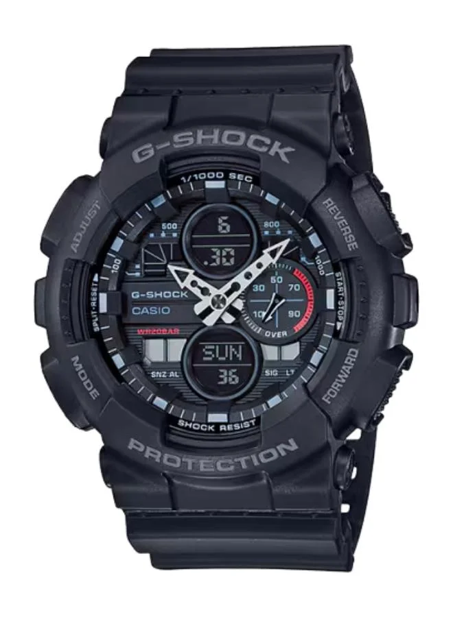 جي شوك Men's Analog-Digital Display Watch With Black Resin Strap - GA-140-1A1DR