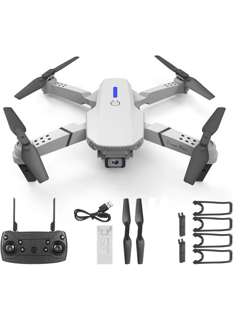 E88 Foldable Drone with 8K HD Dual Camera, Obstacle Avoidance, Altitude Hold, Wi-Fi FPV, One-Key Return & 360° Flip – Lightweight RC Quadcopter with Remote Control – Compact & Portable Drone for Beginners & Kids – Multicolour Design for Outdoor Use