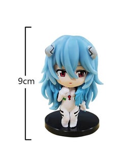 General 6PCS Q Edition Neon Genesis Evangelion Figure, Cute Asuka Figure Ayanami Rei Figure Maboshi Cake Decorator Decoration, Outstanding Action Figure Statue Series Birthday Gift for Kids  - Image 5