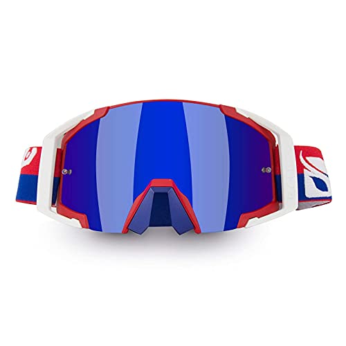 Zdatt Motocross Riding Goggles Dirt Bike ATV Motorcycle Gafas Anti-UV Motorbike Off Road Ski Goggles Anti-Slip Strap Nose Cover Men Women Fit Glasses & Helmet - Image 1