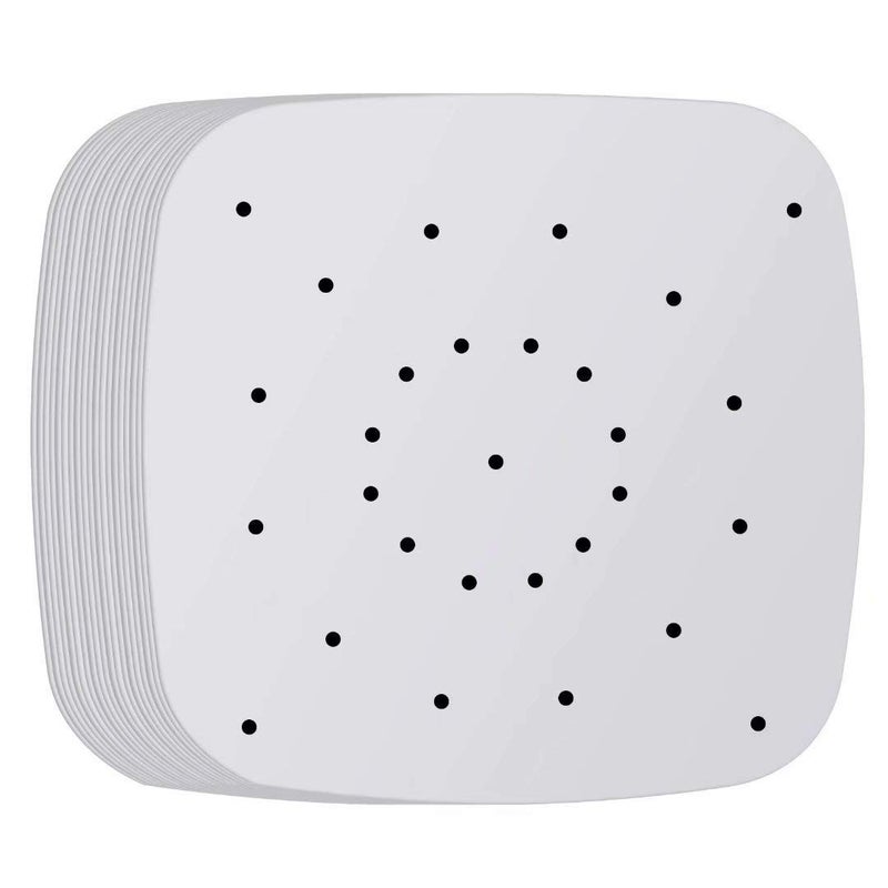 200pcs 85inch Square Perforated Parchment Paper Sheets Premium Nonstick Bamboo Steamer Liner for Air Fryers Steaming Basket Oven Baking Cooking