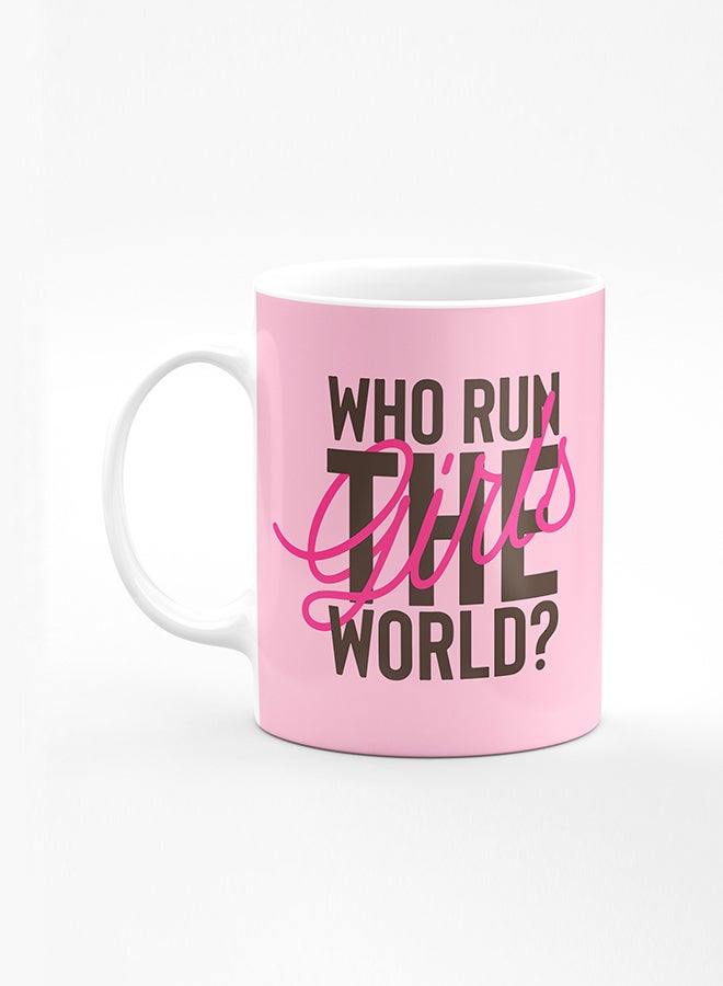 Stylizedd Designer Printed Coffee Mug with Heavy Duty Handle 11oz Ceramic Personalised Gift Mugs Cup [Microwave Safe & Dishwasher Proof] - Who run the world? - Image 1