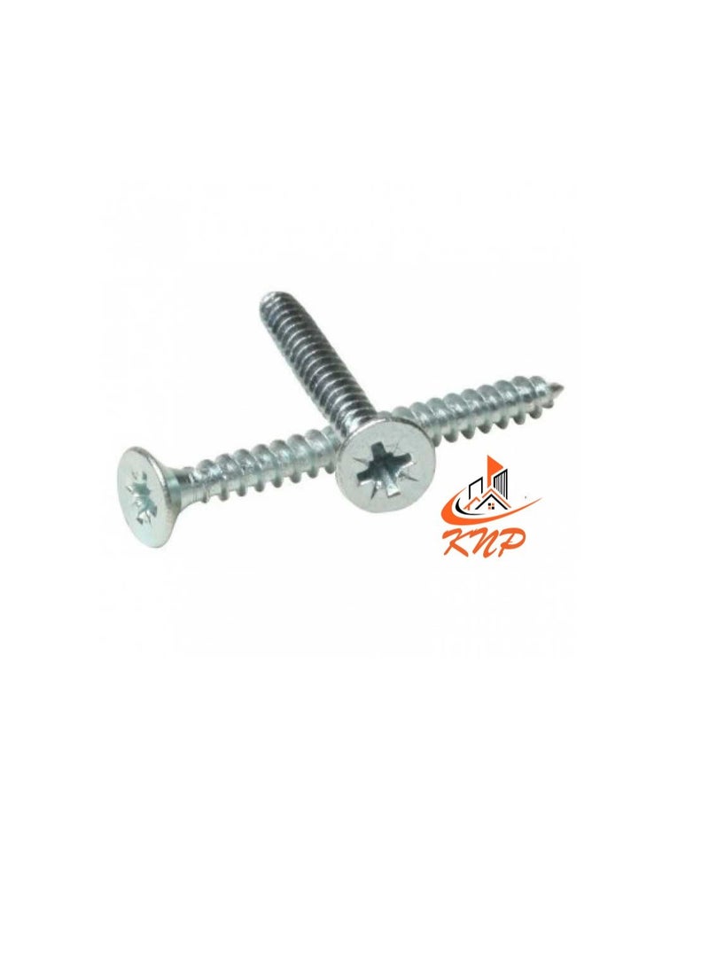 KNP KNP Steel Countersunk Head Twin thread Screws - Pack of 200 (1 1/2" x 8g) - Image 3