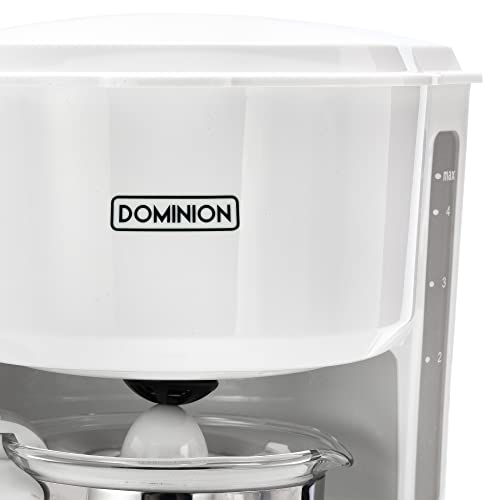 Dominion 4-Cup Coffeemaker Compact Coffee Pot Brewer Machine, Quiet Operation with On / Off LED Indicator Light, Convenient Cord Storage and Auto Pause Feature, Easy Anti-drip Coffeemaker with Coffee - Image 3
