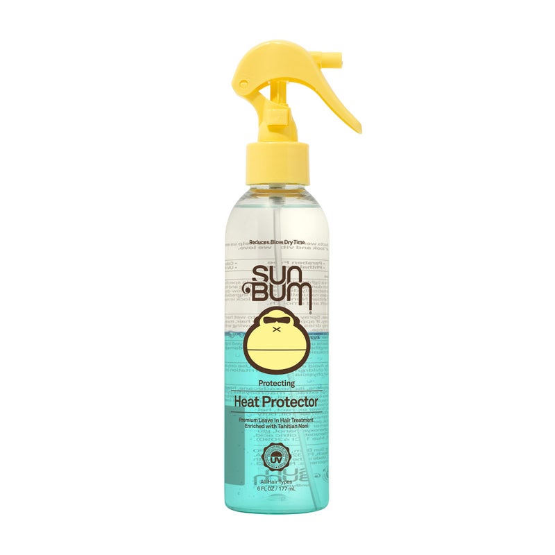 Sun Bum بخاخ واقي من الحرارة من صن بوم - علاج للشعر يترك في الشعر يحمي من تصفيف الحرارة والرطوبة المسببة للتجاعيد - يقلل من وقت تجفيف الشعر - نباتي وخالي من القسوة - يحمي من الأشعة فوق البنفسجية - 6 أونصات - Image 1