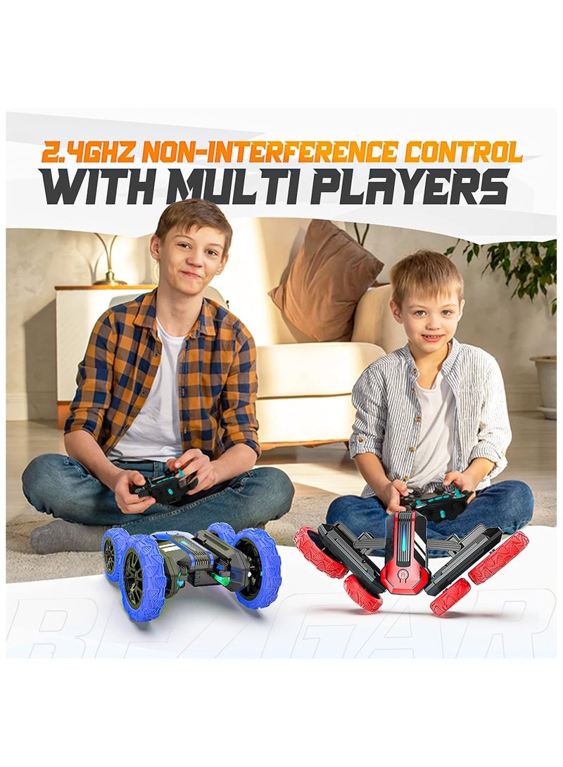 Remote Control Car - Double Sided RC Stunt Car, 360 Flip Spinning RC Cars with Bright Lights, Outdoor All Terrain Rechargeable Electric Car - Image 4