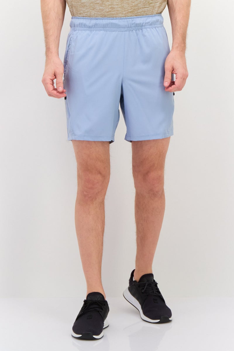 MOTION Men Sportswear Fit Drawstring Training Shorts, Dusty Blue - Image 1