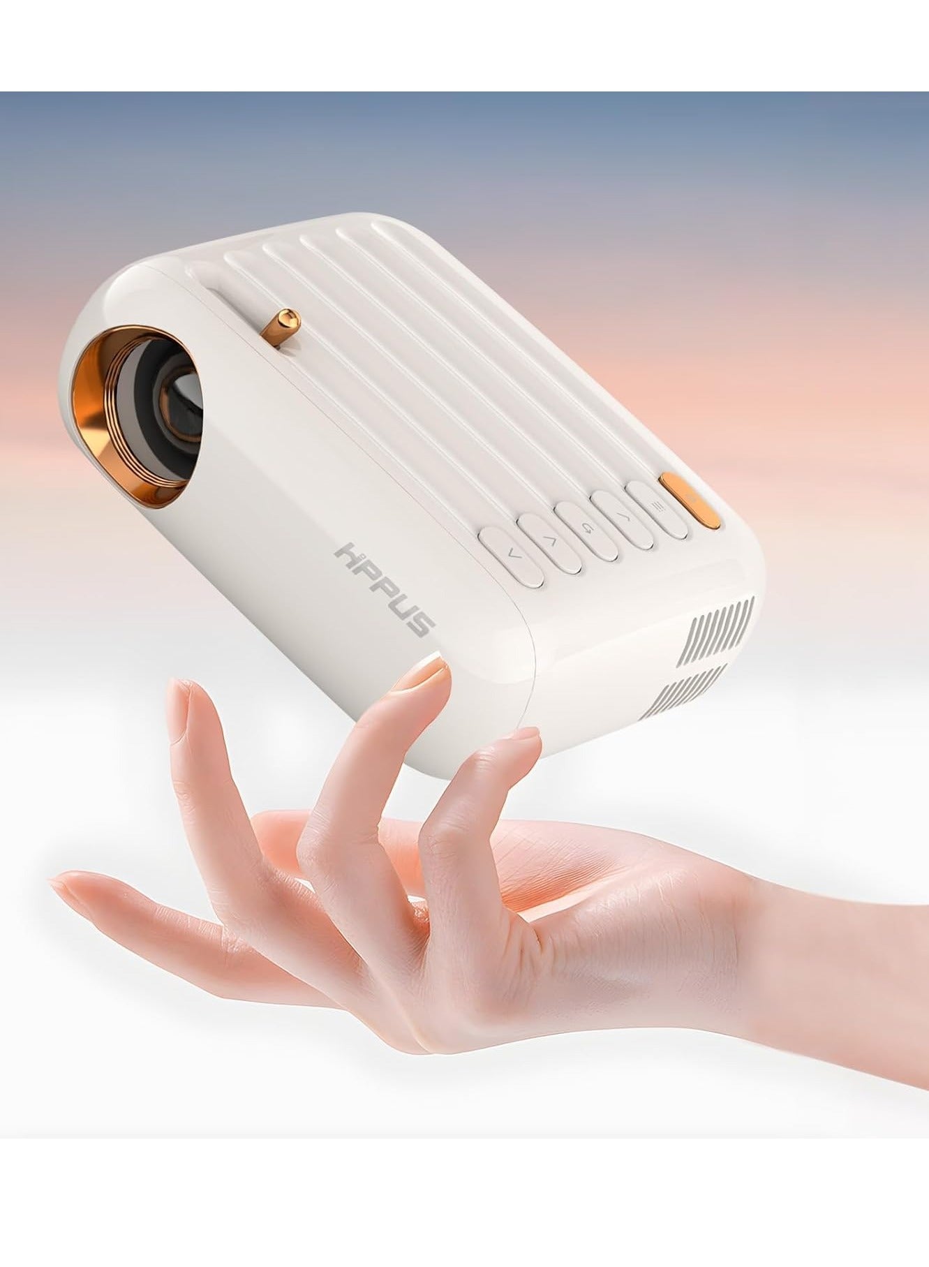 Mini Projector, Projector with 5G WiFi and Bluetooth, Portable Projector 1080P Supported 120ANSI, Bluetooth Movie Projector for Bedroom/Outdoor, Compatible with iOS/Android/Laptop/TV Stick/HDMI/PS5