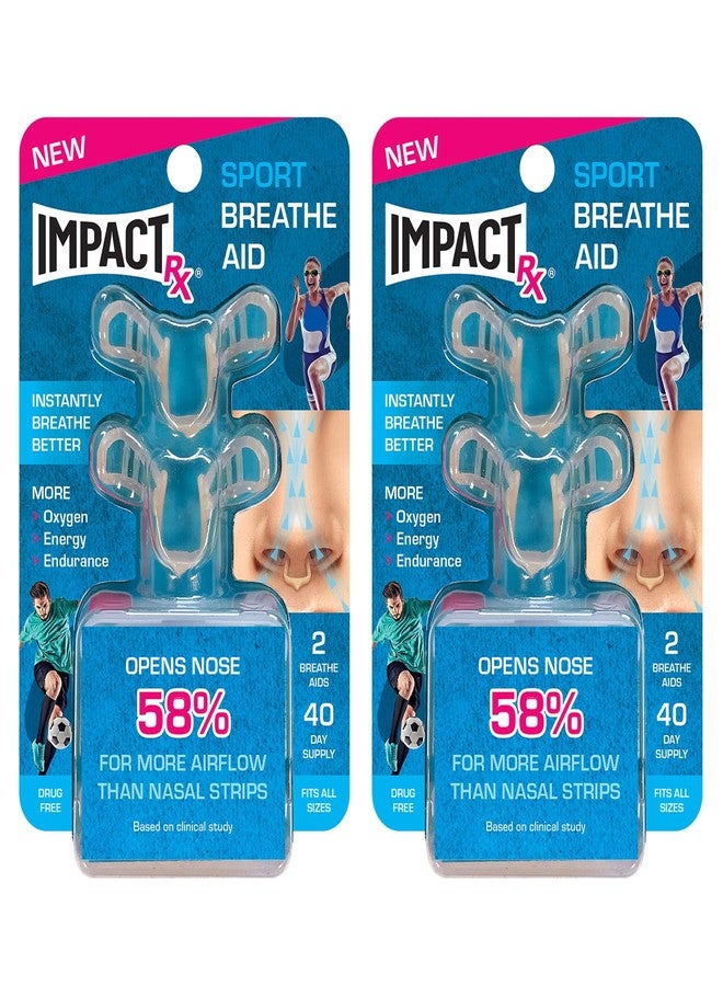 SleepRight ImpactRx Sport Intra-Nasal Breathe Aids from SleepRight, Breathing Aids for Sports, Nasal Dilator for Athletes (2-Pack) - Image 1
