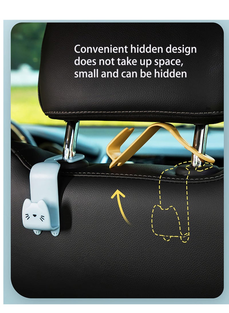 SOLARAE Car Seat Headrest Hooks, 8 Pack Universal Car Back Seat Brackets, Car Bag Holder Hooks, Car Seat Back Organizers Car Accessories Vehicle Rear Seat Backseat Hanger for Purse Bags Coats Grocery Bags - Image 5