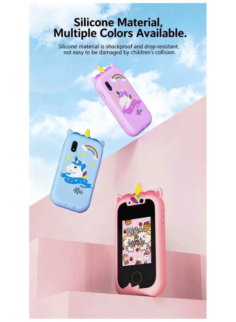 TNGames Unicorn Kids Smartphone Toy for Boys & Girls Aged 3-8 | Early Education Learning Toy | Dual Camera + 64GB Expandable Storage | Puzzles/MP3 Music/Games | 2-Year Warranty Birthday Gift-Purple - Image 3