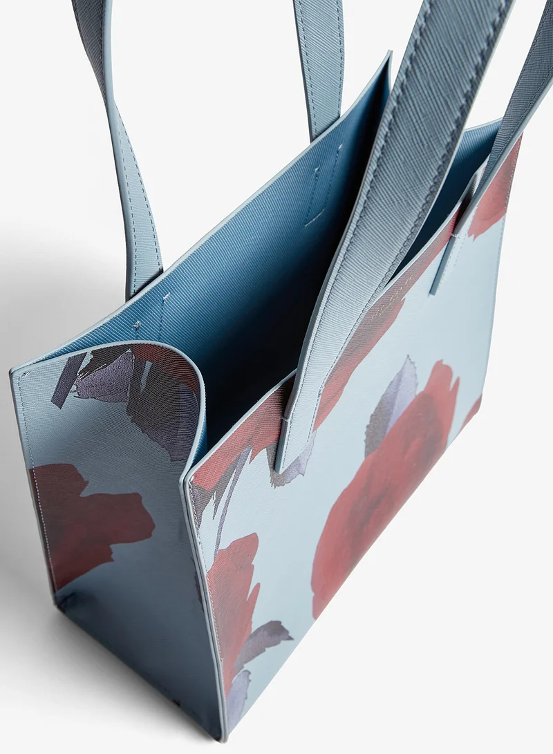 تيد بيكر حقيبة تسوق صغيرة بطبعة وردة