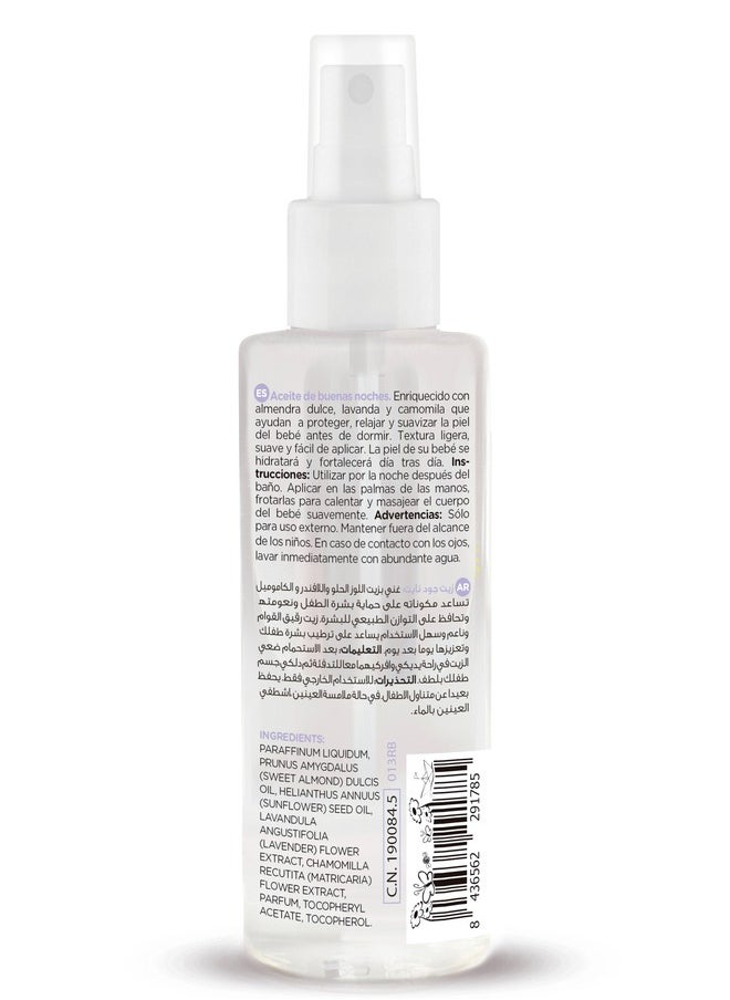 Roofa Spain Baby Good Night Oil (Natural) 100ml – With Lavender, Chamomile & Almond Oil, Protects, Relaxes & Softens Baby’s Skin  - Image 2